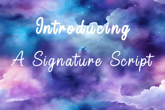 A Signature Script Font for Editorial Design