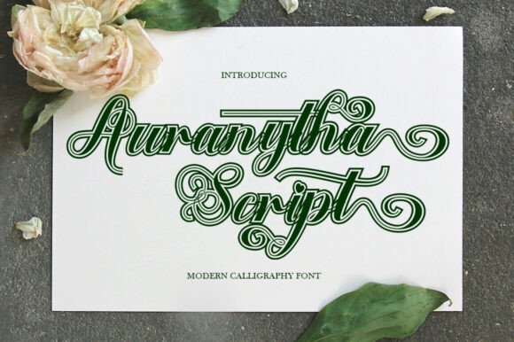 Auranytha Script Font for Elegant Craft Projects