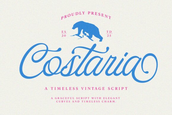 Costaria Script Font for Elegant Editorial Design