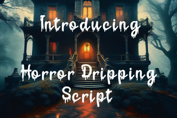 Horror Dripping Script Font for Editorial Design