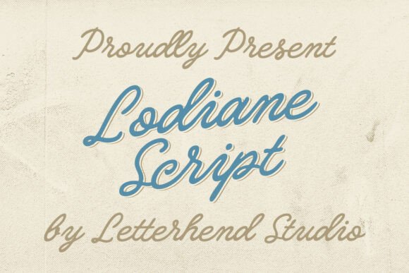 Lodiane Script Font: Vintage Charm for Handmade Labels