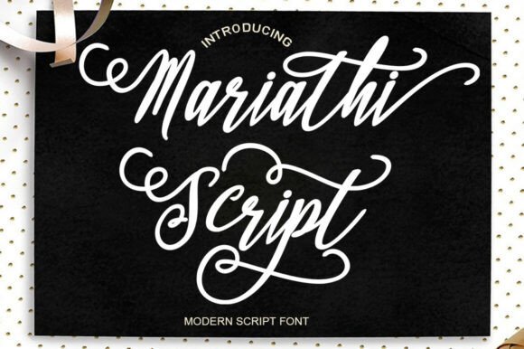 Mariathi Script 1 Font for Elegant Business Branding