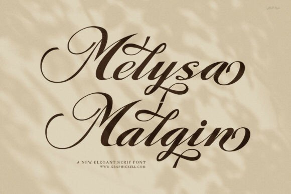 Melysa Malgin Calligraphy Script Font for Branding