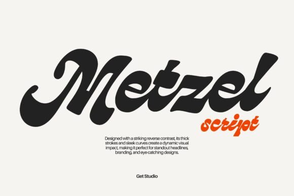 Metzel Script Font: Bold Retro Typography for Web Design