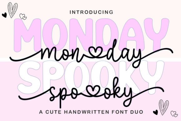 Monday Spooky Script: A Playful Font Duo for Editorial Design and Digital Publishing