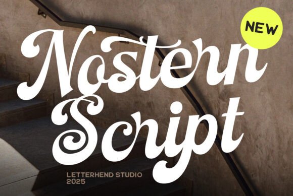 Nostern Script Font: A Modern Vintage Typeface for Branding