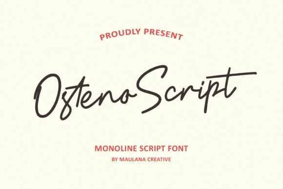 Osteno Script Font: Elevating Digital Brand Identity