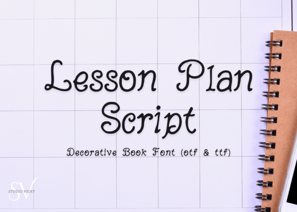 Testing Lesson Plan Script Font for Brand Identity